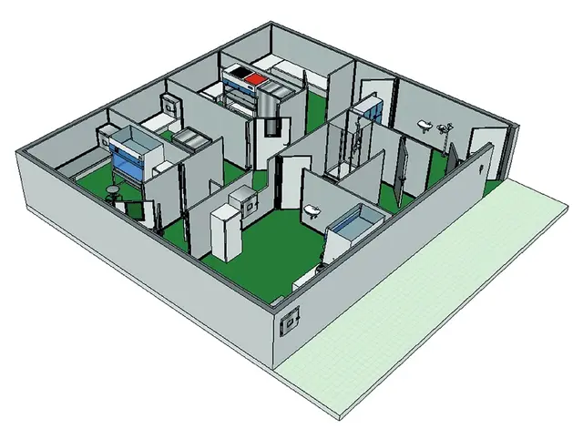 Desain tata ruang 3D laboratorium